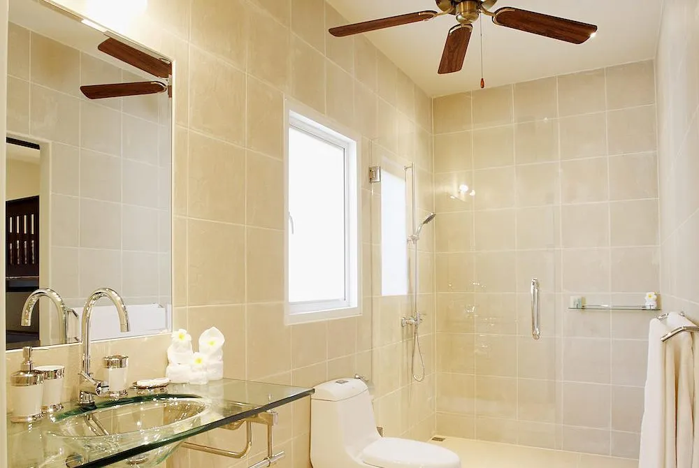 Bedroom 2 en-suite bathroom with large walk-in shower