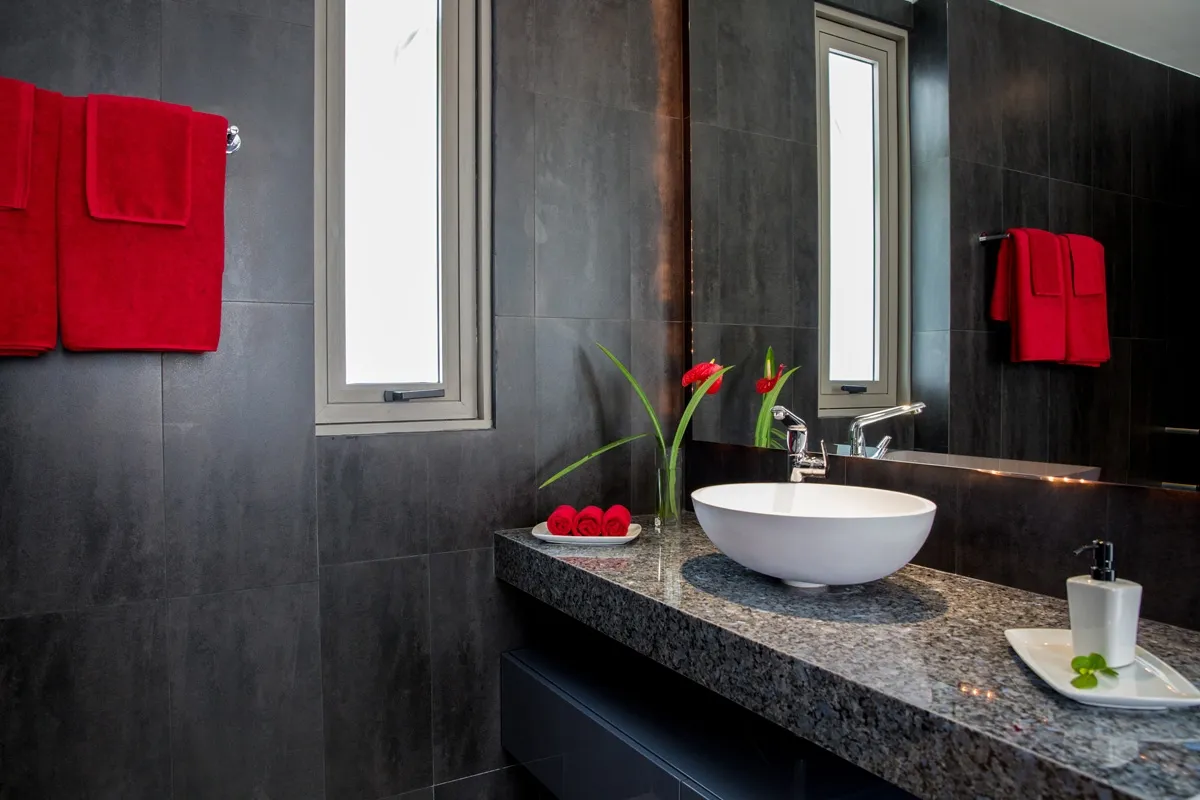 Master Bedroom (Red Room) ensuite